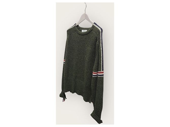 Thom Browne Khaki Mohair-Armband mit verdecktem Rundstrick Braun - Ansicht 2