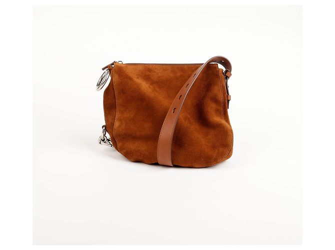 Burberry Piccola borsa a tracolla da notte in pelle scamosciata bruciato Multicolore - vista 2