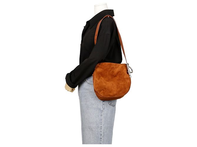 Burberry Piccola borsa a tracolla da notte in pelle scamosciata bruciato Multicolore - vista 9