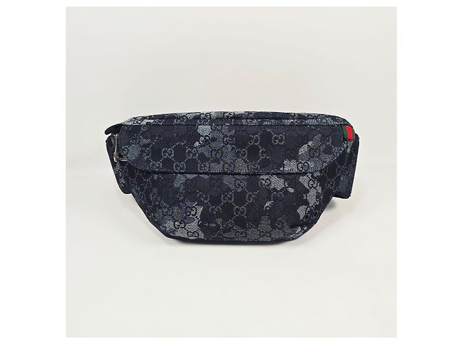Gucci Große Denim-Gürteltasche Schwarz - Ansicht 3