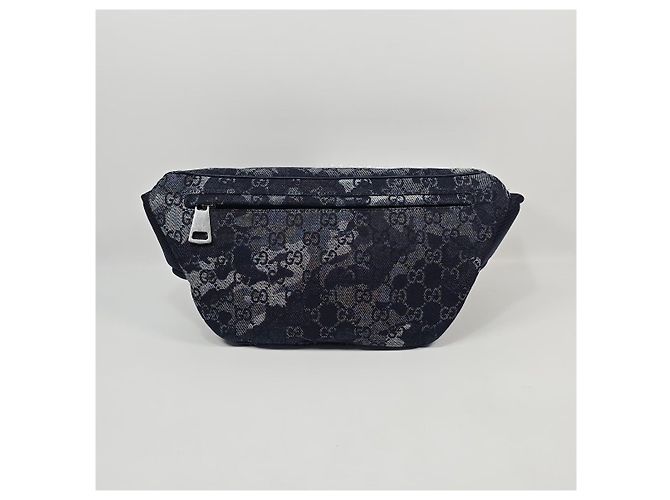 Gucci Große Denim-Gürteltasche Schwarz - Ansicht 4