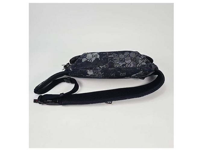 Gucci Große Denim-Gürteltasche Schwarz - Ansicht 7