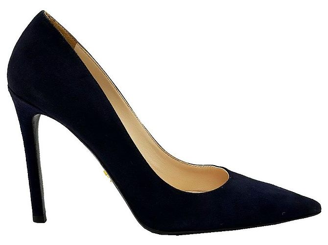 Prada Décolleté stiletto in scamosciato blu notte - vista 6