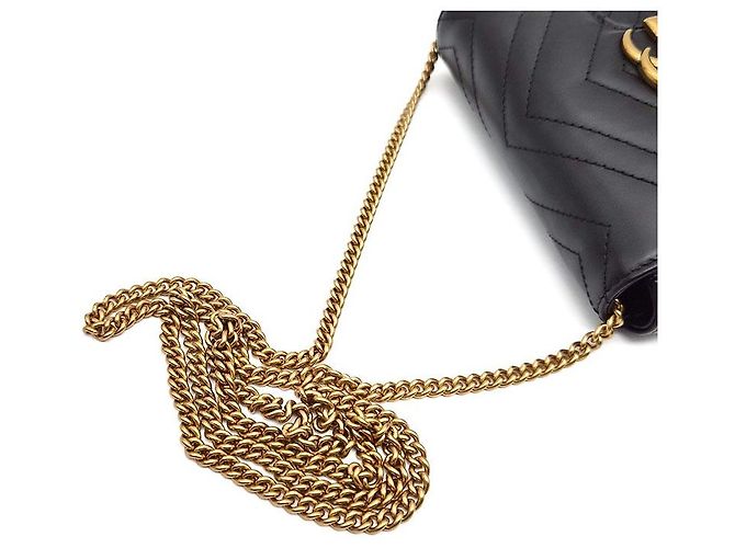 Gucci Bolsa transversal Super Mini Marmont Matelassé Preto - vista 5