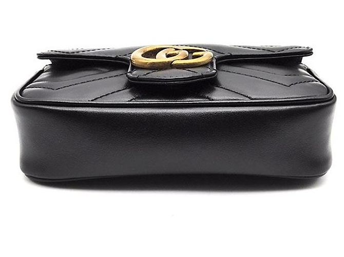 Gucci Bolsa transversal Super Mini Marmont Matelassé Preto - vista 7