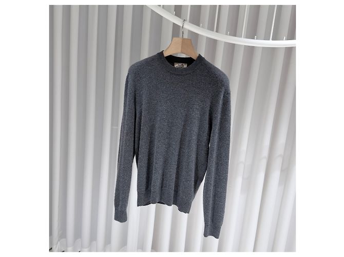 Hermès Pull en maille de cachemire gris Marron - vue 2