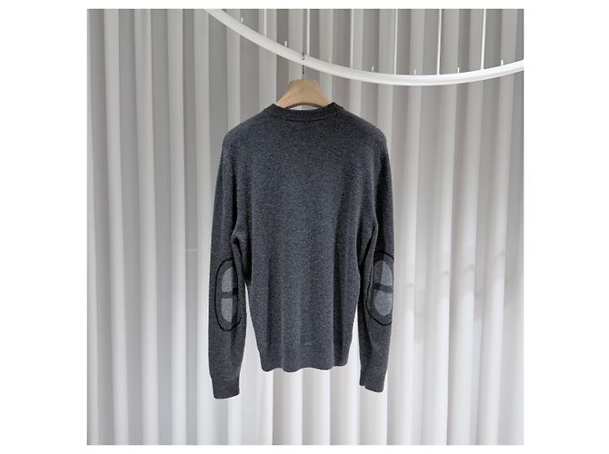Hermès Pull en maille de cachemire gris Marron - vue 4