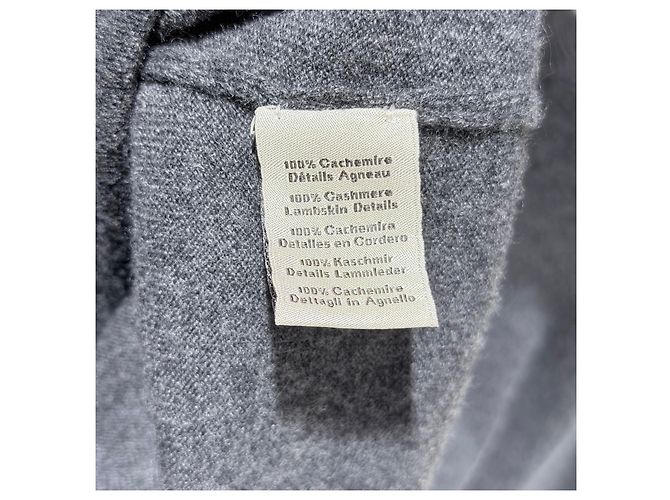 Hermès Pull en maille de cachemire gris Marron - vue 5