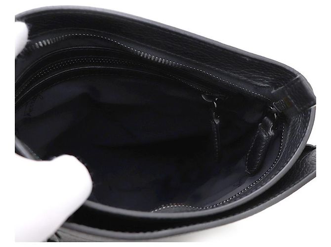 Salvatore Ferragamo Borsa a tracolla in pelle con logo Florence Nero - vista 8