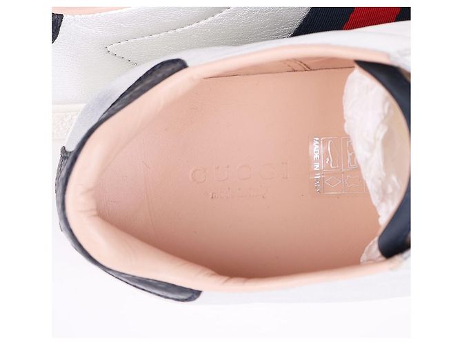 Gucci Baskets Three Stripes Argent Métallique Argenté - vue 8