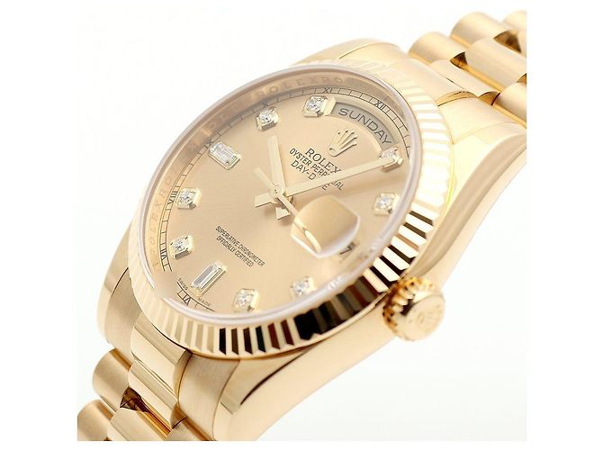 Rolex Orologio Day-Date in Oro da Uomo Originale con Diamanti D'oro - vista 11