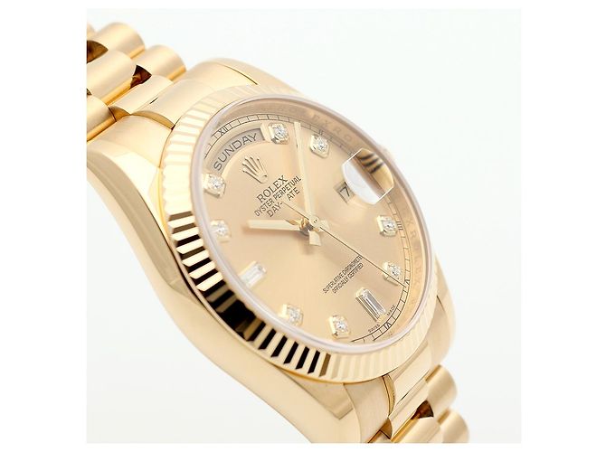 Rolex Orologio Day-Date in Oro da Uomo Originale con Diamanti D'oro - vista 12