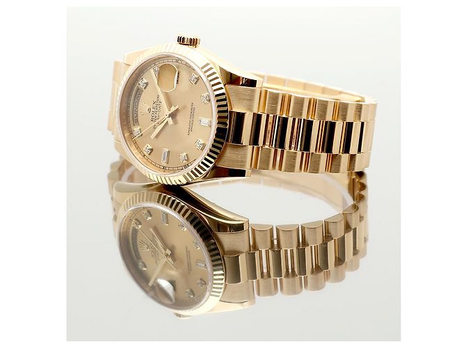 Rolex Orologio Day-Date in Oro da Uomo Originale con Diamanti D'oro - vista 21