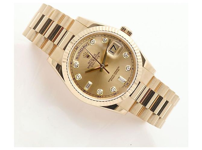 Rolex Orologio Day-Date in Oro da Uomo Originale con Diamanti D'oro - vista 23