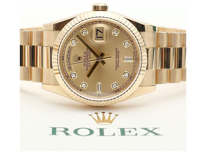 Rolex Orologio Day-Date in Oro da Uomo Originale con Diamanti D'oro - vista 25