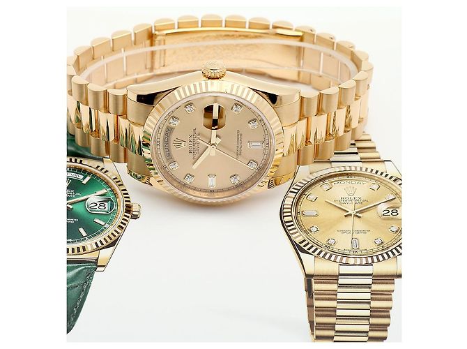 Rolex Orologio Day-Date in Oro da Uomo Originale con Diamanti D'oro - vista 26