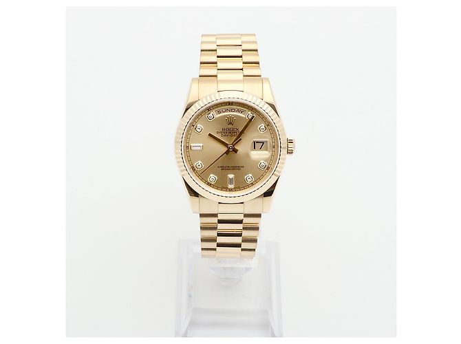Rolex Orologio Day-Date in Oro da Uomo Originale con Diamanti D'oro - vista 4