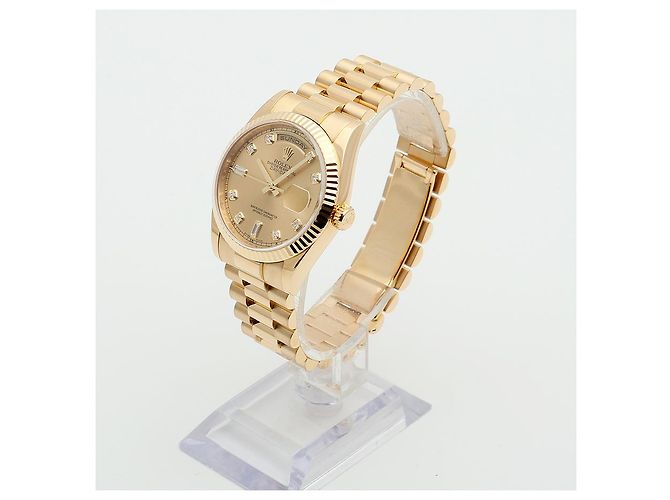 Rolex Orologio Day-Date in Oro da Uomo Originale con Diamanti D'oro - vista 5