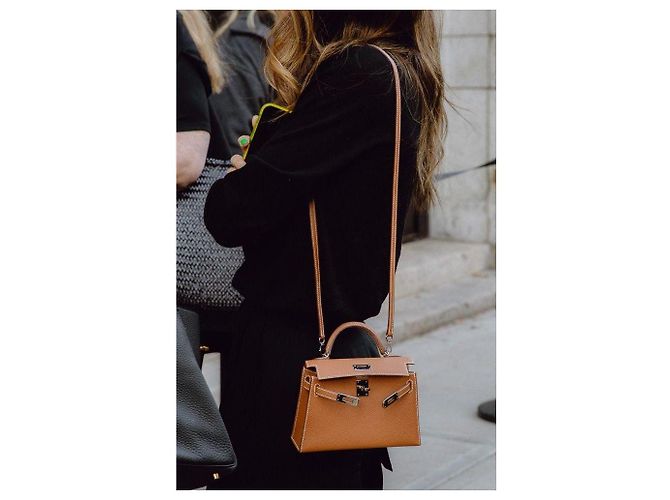 Hermès Mini Kelly Appson Gold Silver Hardware Stamp Multicolore - vista 11