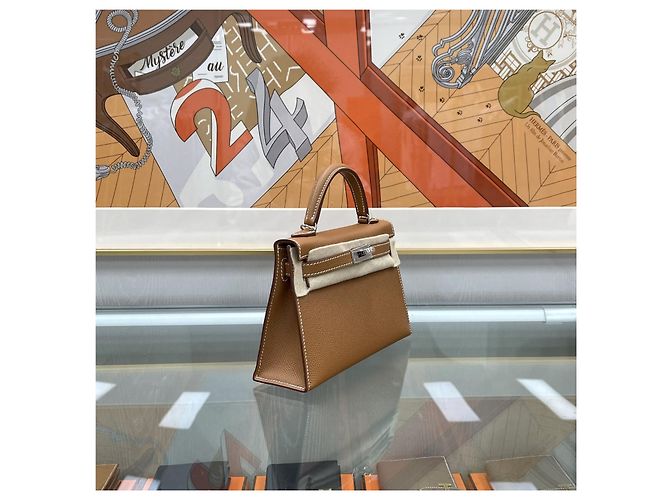 Hermès Mini Kelly Appson Gold Silver Hardware Stamp Multicolore - vista 5