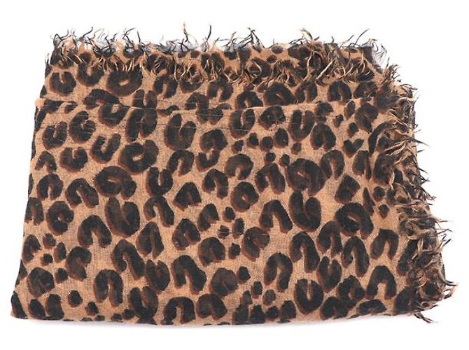 Louis Vuitton Estola, cachecol e echarpe de seda e cashmere com estampa de leopardo marrom Multicor - vista 7