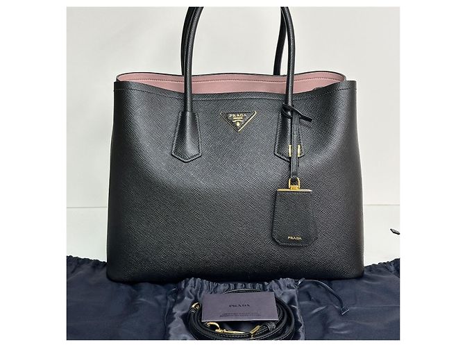 Prada Saffiano Quir Double Tote Bag Large Mehrfarben - Ansicht 2