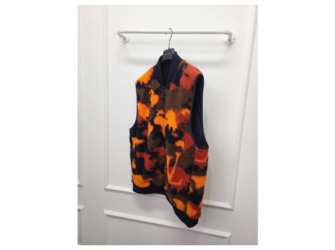 Louis Vuitton Gilet in pile reversibile con monogramma Mapa Mundi Multicolore - vista 3