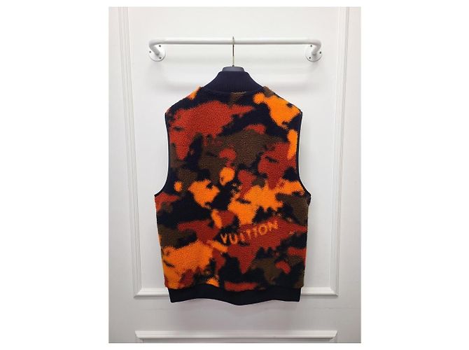 Louis Vuitton Gilet in pile reversibile con monogramma Mapa Mundi Multicolore - vista 4
