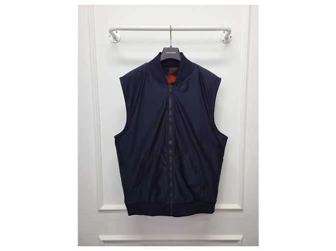Louis Vuitton Gilet in pile reversibile con monogramma Mapa Mundi Multicolore - vista 5