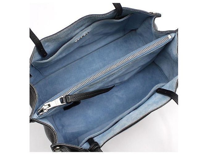 Prada Borsa a tracolla Etiquette in pelle di vitello nera con borchie argentate Nero - vista 8