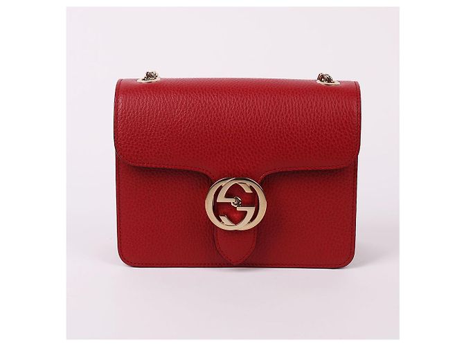 Gucci GG Gold Interlocking Red Chain Crossbody Bag Rot - Ansicht 2