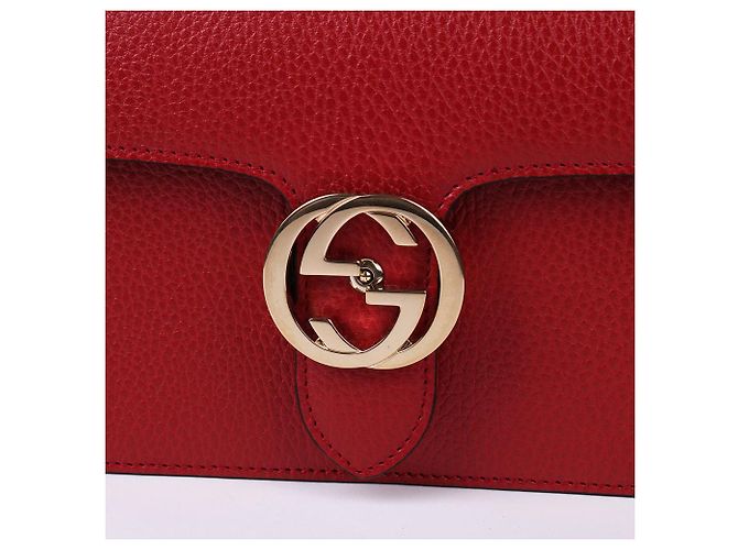 Gucci GG Gold Interlocking Red Chain Crossbody Bag Rot - Ansicht 3