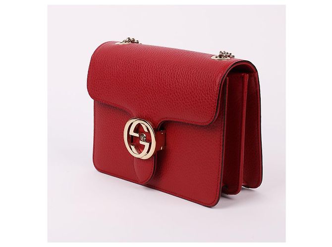 Gucci GG Gold Interlocking Red Chain Crossbody Bag Rot - Ansicht 4