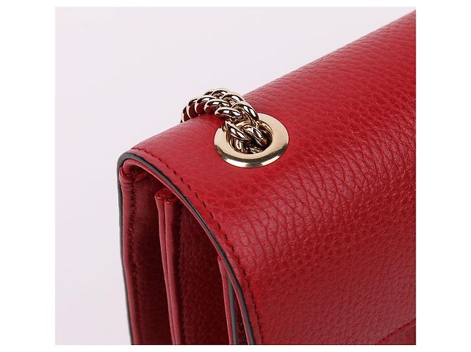 Gucci GG Gold Interlocking Red Chain Crossbody Bag Rot - Ansicht 7