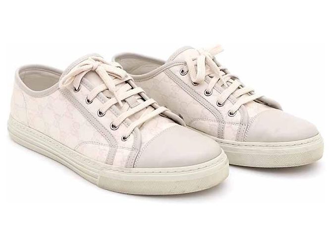 Gucci Jacquard GG Lace-Up Men's Sneakers Brown - view 3