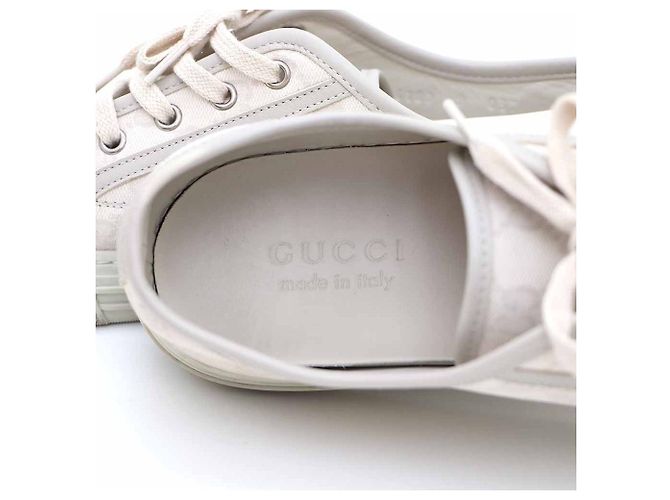 Gucci Jacquard GG Lace-Up Men's Sneakers Brown - view 7
