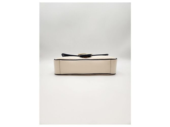 Gucci Borsa a Spalla Matelassé Medium Crema Bianco - vista 10