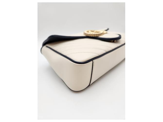 Gucci Borsa a Spalla Matelassé Medium Crema Bianco - vista 11