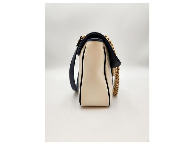 Gucci Borsa a Spalla Matelassé Medium Crema Bianco - vista 8