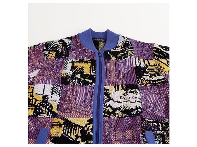 Louis Vuitton Multi Cotton Damier Pictorial Blouson Größe XL Mehrfarben - Ansicht 4