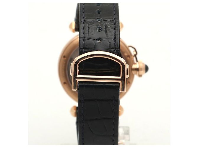 Cartier Pasha Uhr Grid Roségold Medium Unisex mit Diamanten Garantiebox Pink - Ansicht 10
