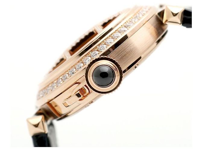 Cartier Pasha Uhr Grid Roségold Medium Unisex mit Diamanten Garantiebox Pink - Ansicht 12