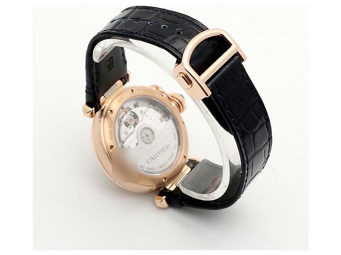 Cartier Pasha Uhr Grid Roségold Medium Unisex mit Diamanten Garantiebox Pink - Ansicht 19