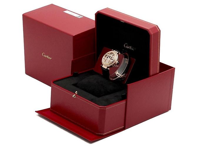Cartier Pasha Uhr Grid Roségold Medium Unisex mit Diamanten Garantiebox Pink - Ansicht 28