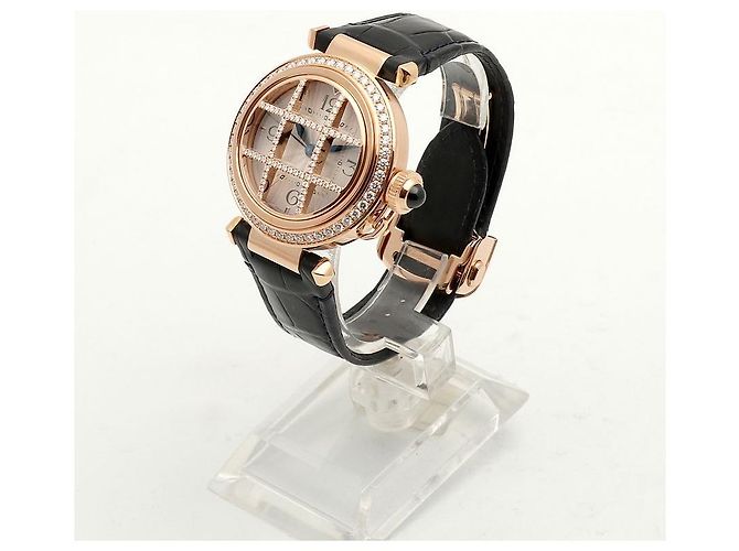 Cartier Pasha Uhr Grid Roségold Medium Unisex mit Diamanten Garantiebox Pink - Ansicht 7