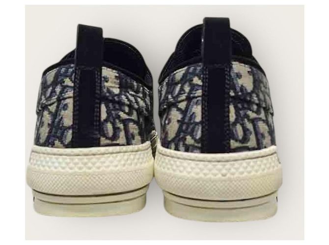 Dior Sneakers low-top in jacquard Oblique beige e nero Marrone - vista 7