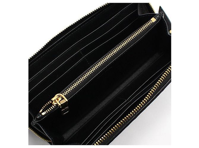 Miu Miu Black Matelassé Nappa Gold Wallet - view 10