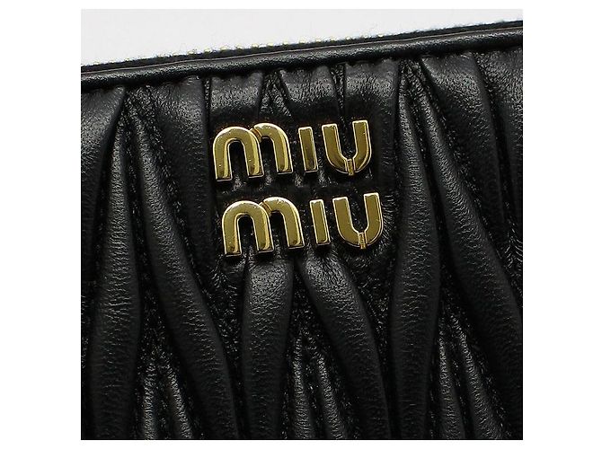 Miu Miu Black Matelassé Nappa Gold Wallet - view 8