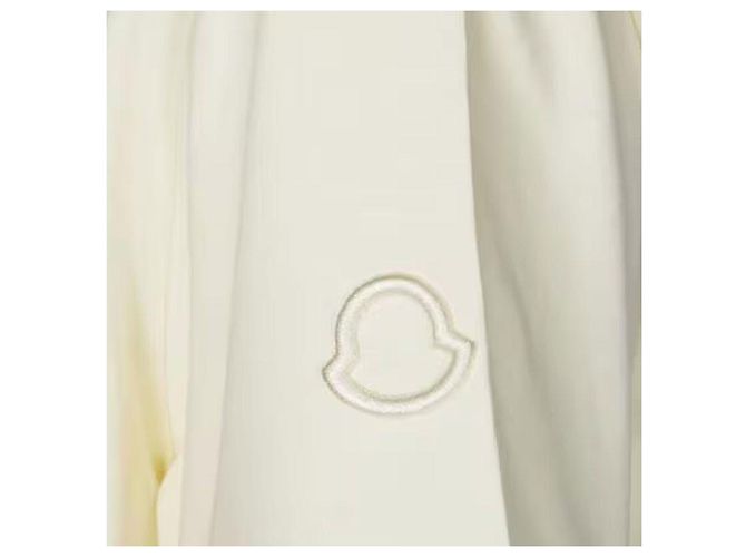Moncler Besticktes Logo Baumwoll-T-Shirt Weiß - Ansicht 4