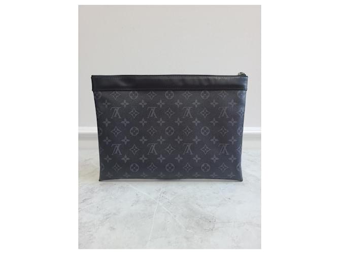 Louis Vuitton Clutch Apollo con monogramma Eclipse Nero - vista 5